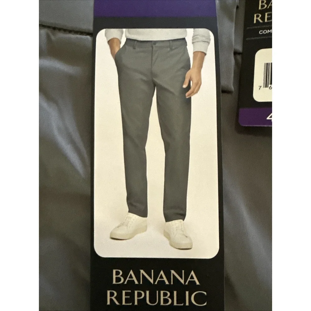 Banana Republic Men's Commuter Flex Pants‎ Gray 40 X 32 Athletic Fit NWT